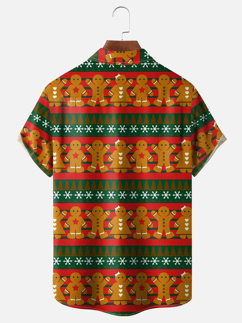 Men's Christmas Funny Graphic Short Sleeve Hawaiian Shirt